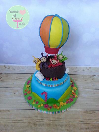 Teletubbbies in hot air ballon - Cake by Aga Leśniak