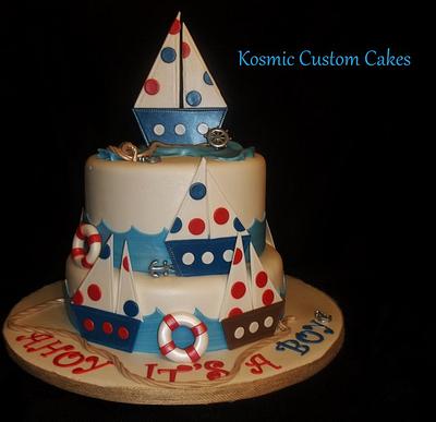 Ahoy it's a BOY - Cake by Kosmic Custom Cakes