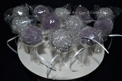 Eggplant and silver cake pops - Cake by cakemomof5