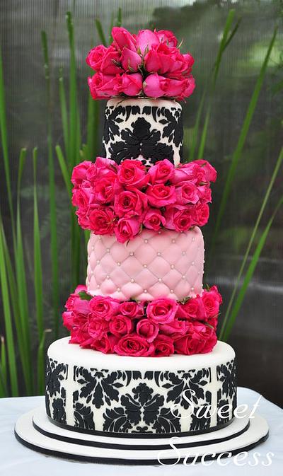 Damask Wedding Cake - Cake by Sweet Success