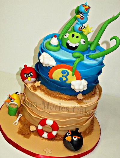 Angry Birds at the Beach - Cake by Ann-Marie Youngblood