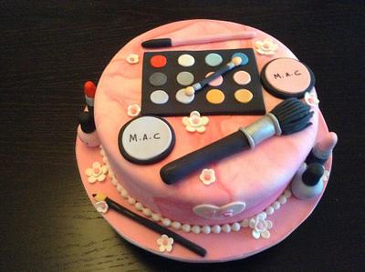 Sweet 16 Makeup Cake - Cake by Joseph Fougere
