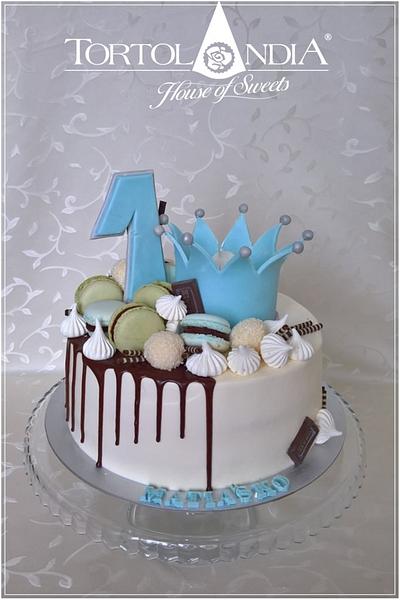 Drip cake the ...1st birthday - Cake by Tortolandia