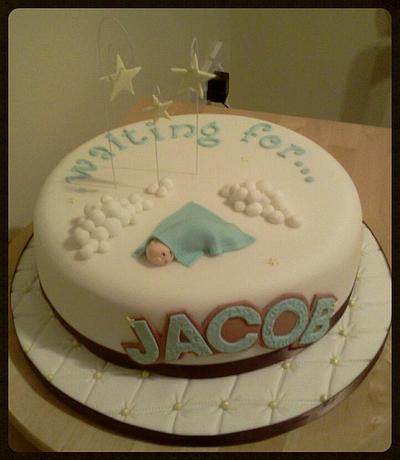 Waiting for Jacob baby shower - Cake by Catherine