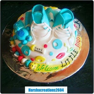welcome of baby boy cake  - Cake by harshacreations2604