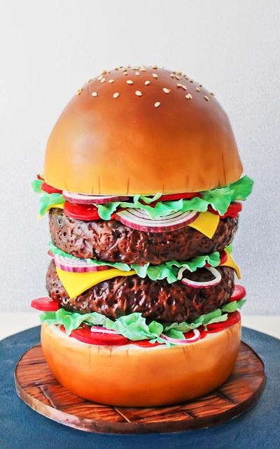 Giant Burger Cake - Cake by Edible Art Cakes