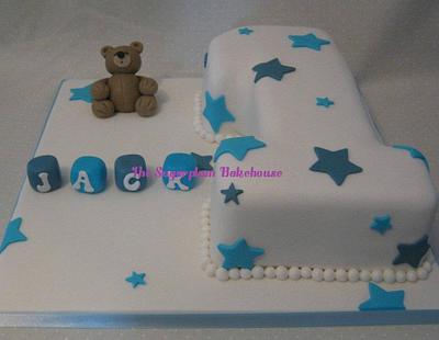 Baby Boy Number 1 Birthday Cake - Cake by Sam Harrison