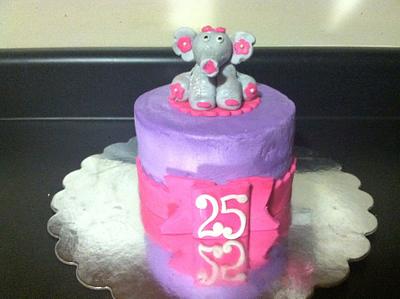 Girly Elephant Fun - Cake by CakeYourself
