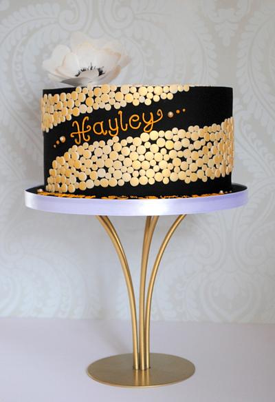 Black and Gold - Cake by The Cornish Cakery