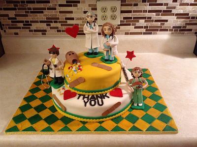 Thank you, Doctors - Cake by Meema cakes