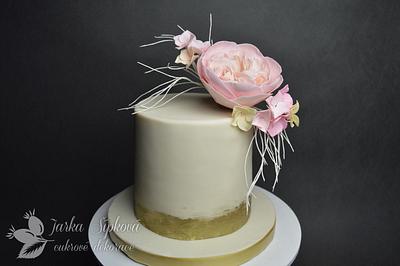 Wedding Cake with Peony - Cake by JarkaSipkova