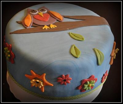 Owl Birthday cake - Cake by sammy