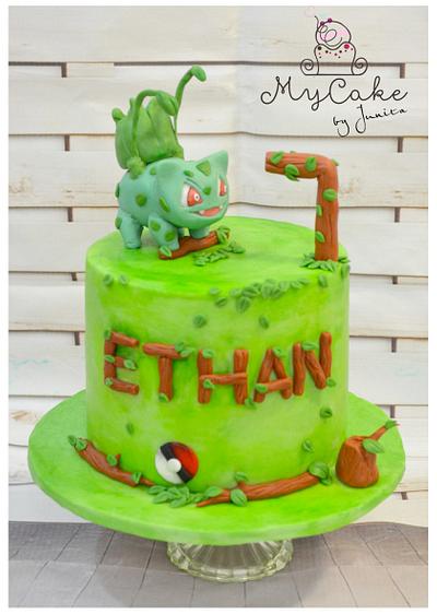 Pokemon - Bulbasaur - Cake by Hopechan
