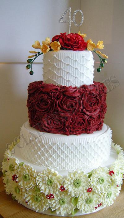 anniversary cake - Cake by Clair Stokes