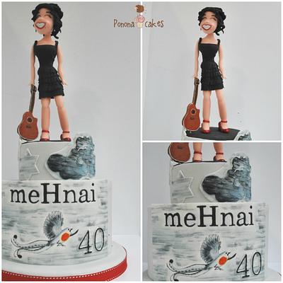 Mehnai turns 40 - Cake by Ponona Cakes - Elena Ballesteros