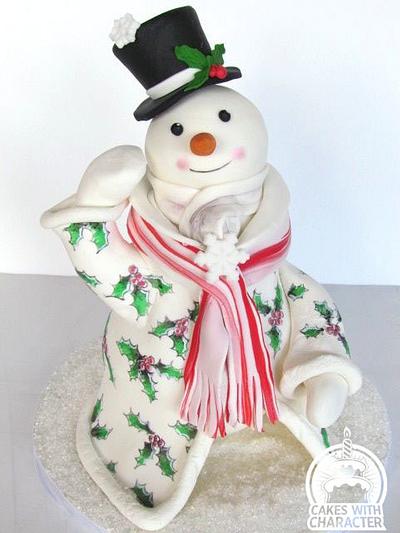 Village Snowman - Cake by Jean A. Schapowal