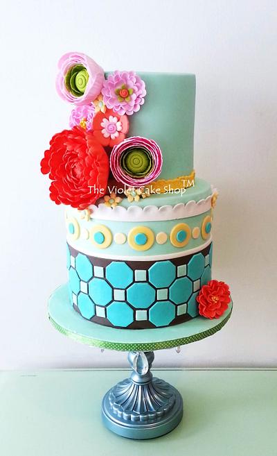 My Sis' MODERN & TRENDY Milestone Birthday Cake - Cake by Violet - The Violet Cake Shop™
