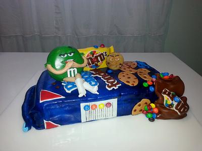 m&m's and chocolate chips cookies - Cake by ann