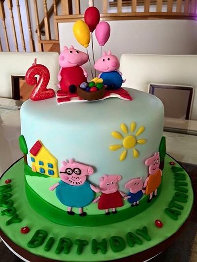 Peppa pig family/ picnic  - Cake by Cakes Paradise