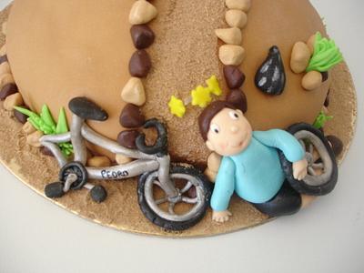 bike and mountain cake - Cake by Vera Santos