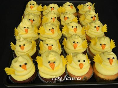Easter Chick cupcakes - Cake by Donna Tokazowski- Cake Hatteras, Martinsburg WV