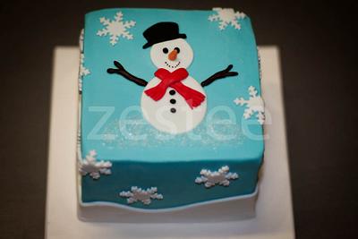 Snowman Christmas Cake - Cake by Rachel