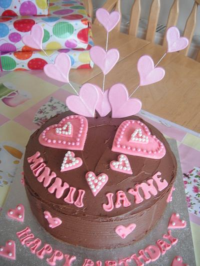 Chocolate and Hearts  - Cake by Vanessa Platt  ... Ness's Cupcakes Stoke on Trent