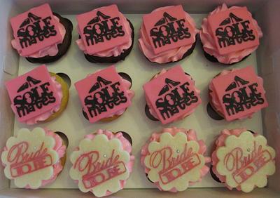 Black and Pink Bridal Shower Cupcakes - Cake by Sandravee1