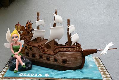 Tinkabell Pirate ship - Cake by Alison Lee