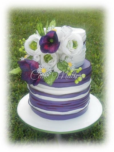 Wafer flower baptism - Cake by CakeMatters