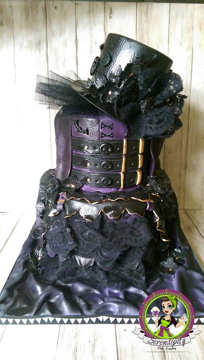 Leather and Lace  - Cake by Serendipity Cake Company 
