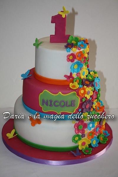 Colorful flowers cake - Cake by Daria Albanese