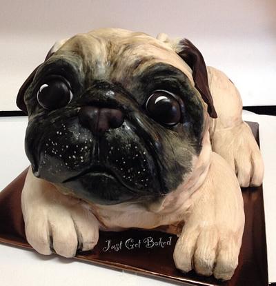 Life size pug puppy cake! - Cake by Kyrie ~ Just Get Baked