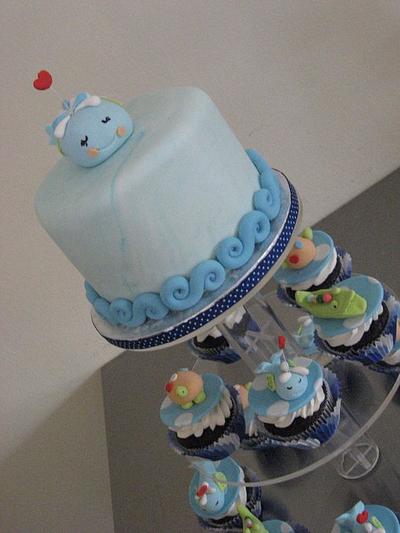 Whale Baby Shower - Cake by sdiazcolon