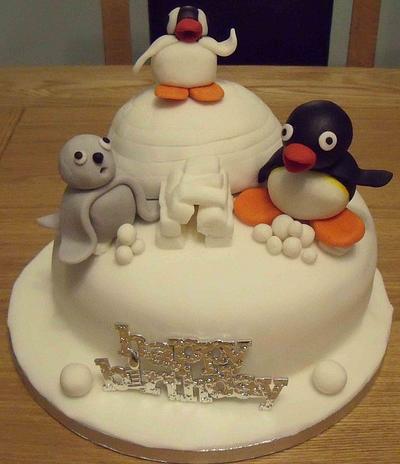 Pingu and friends - Cake by Rachel