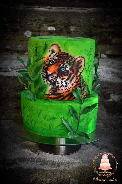 Tiger for my son`s birthday - Cake by Benny's cakes