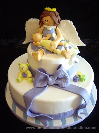 Christening Angel Cake - Cake by Cristina Arévalo- The Art Cake Experience