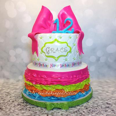 Colorful Ruffle Cake - Cake by Cake'D By Niqua