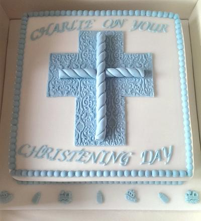 christening cake - Cake by Tracycakescreations