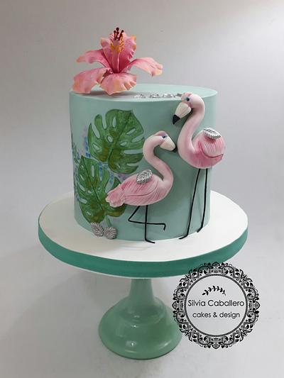 Flamingo cake!!! - Cake by Silvia Caballero