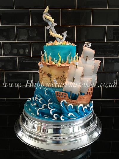 Pirate wedding cake - Cake by Paul of Happy Occasions Cakes.