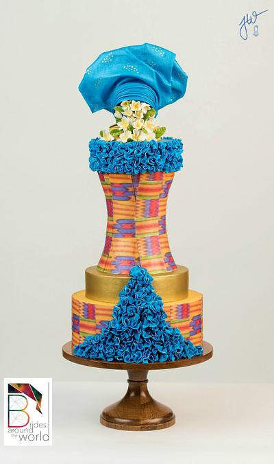 Ghana Modern Wedding Gown - Brides Around the World Collaboration - Cake by Jeanne Winslow