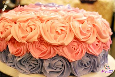 OMBRE ROSETTE CAKE! - Cake by Miss Trendy Treats