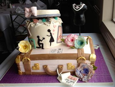 Paris/Travel theme bridal shower - Cake by Heidi