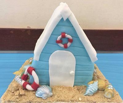 Beach Hut Cake - Cake by Woody's Bakes