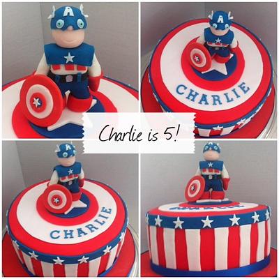 Captain America Cake - Cake by cupkates