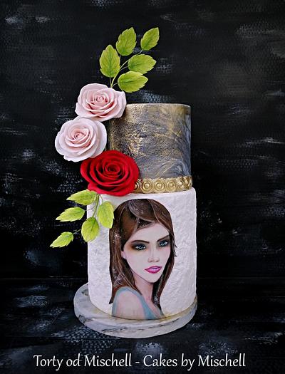 Hand painted lady - Cake by Mischell