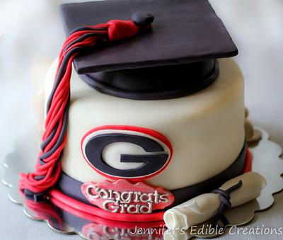 University of Georgia Graduation/Mother's Day Cake - Cake by Jennifer's Edible Creations