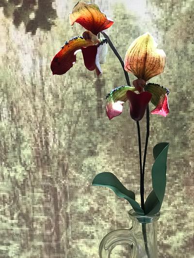 Lady slipper orchid - Cake by Bennett Flor Perez