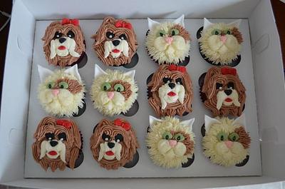 Puppy and Kitty Cupcakes - Cake by Hello, Sugar!